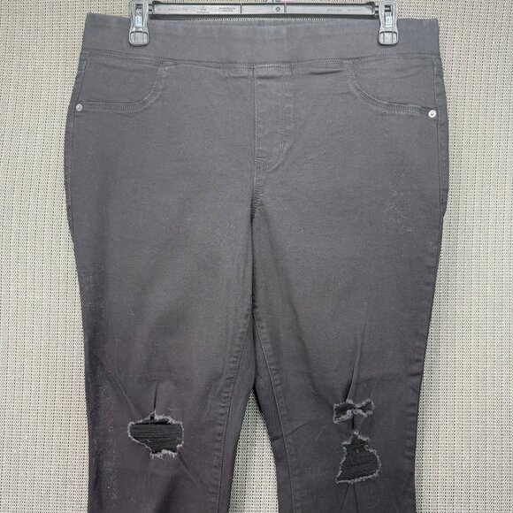 Old Navy Women's Pants Size 16 Rockstar Black Distressed Jeggings Stretch Denim - Picture 3 of 9